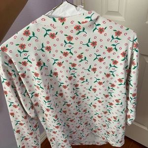 high neck floral sweater